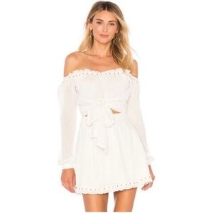 Lovers + Friends Sunrise Mini Dress in White Sand